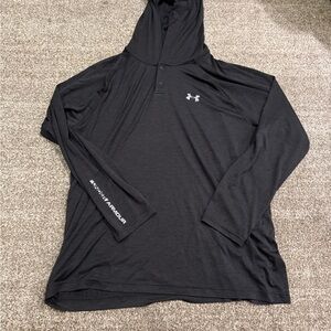 Under Armour Dark Charcoal Henley hoodie